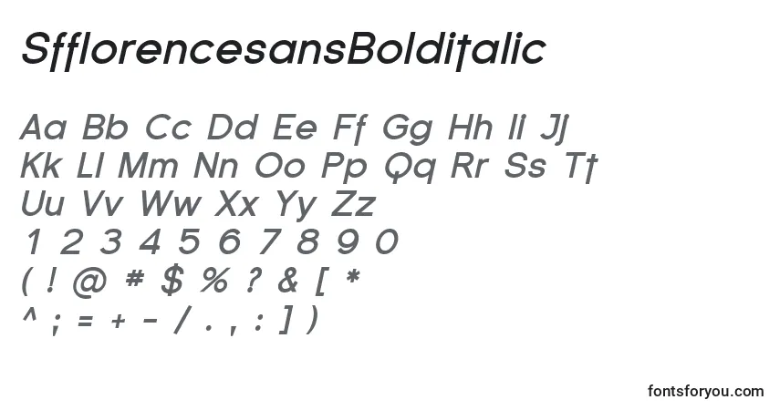 SfflorencesansBolditalic-fontti – aakkoset, numerot, erikoismerkit