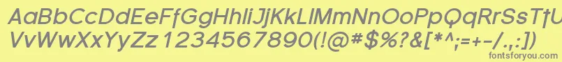 SfflorencesansBolditalic Font – Gray Fonts on Yellow Background