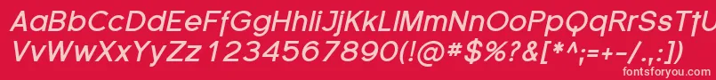 SfflorencesansBolditalic Font – Pink Fonts on Red Background