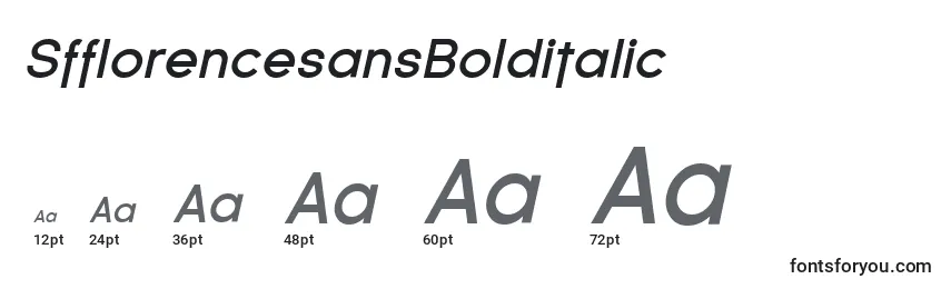 SfflorencesansBolditalic Font Sizes