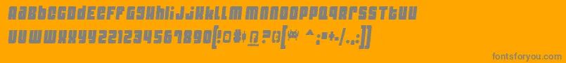 Dynost Font – Gray Fonts on Orange Background