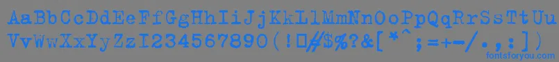 B52フォントについての詳細 フォントB52 – 灰色の背景に青い文字
