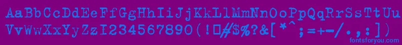 フォントB52 – 紫色の背景に青い文字