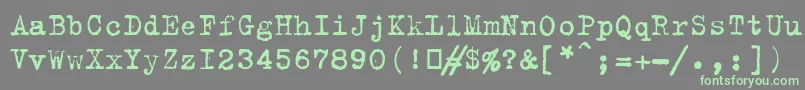 B52 Font – Green Fonts on Gray Background