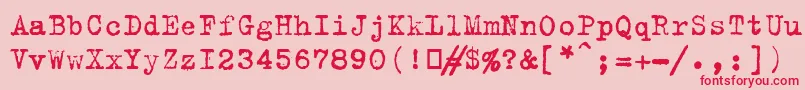 En savoir plus sur la police B52 Police B52 – polices rouges sur fond rose