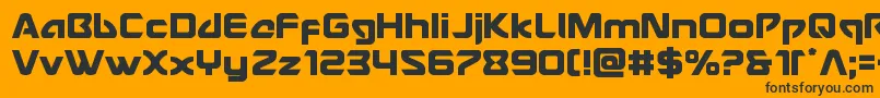 Usangel Font – Black Fonts on Orange Background