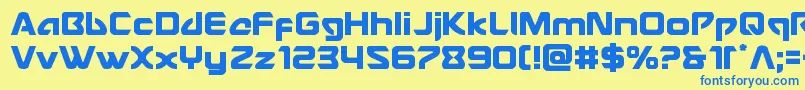 Usangel Font – Blue Fonts on Yellow Background