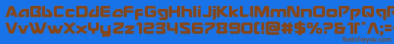 Usangel Font – Brown Fonts on Blue Background