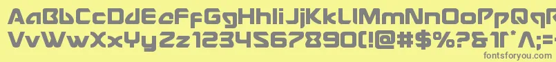 フォントUsangel – 黄色の背景に灰色の文字