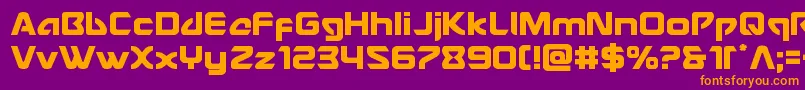 Usangel Font – Orange Fonts on Purple Background