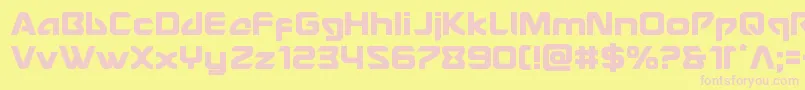 Usangel Font – Pink Fonts on Yellow Background