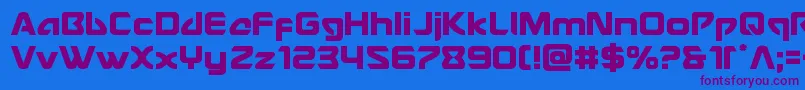 Usangel Font – Purple Fonts on Blue Background