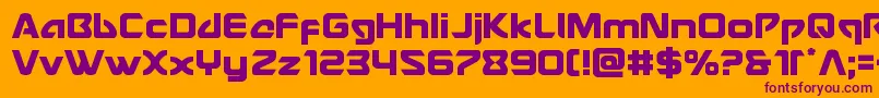 Usangel Font – Purple Fonts on Orange Background