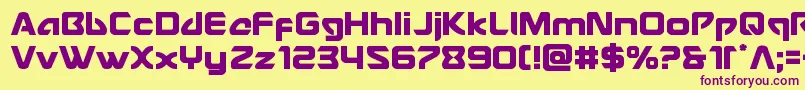 Usangel Font – Purple Fonts on Yellow Background