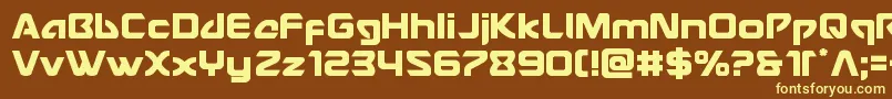 Usangel Font – Yellow Fonts on Brown Background