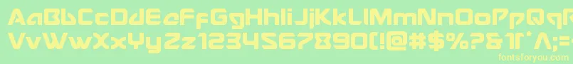 Usangel Font – Yellow Fonts on Green Background