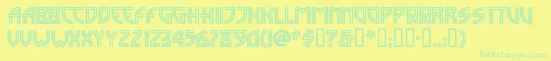 Madisi Font – Green Fonts on Yellow Background