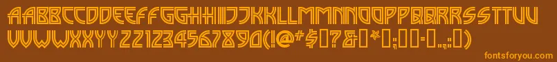 Madisi Font – Orange Fonts on Brown Background