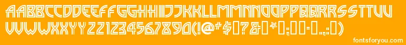 Madisi-fontti – valkoiset fontit oranssilla taustalla