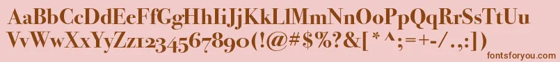 Шрифт Bodoni72oscBold – коричневые шрифты на розовом фоне