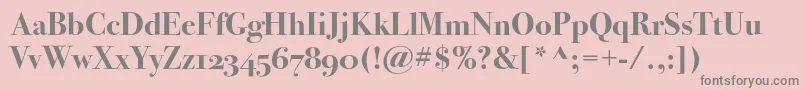 Bodoni72oscBold Font – Gray Fonts on Pink Background