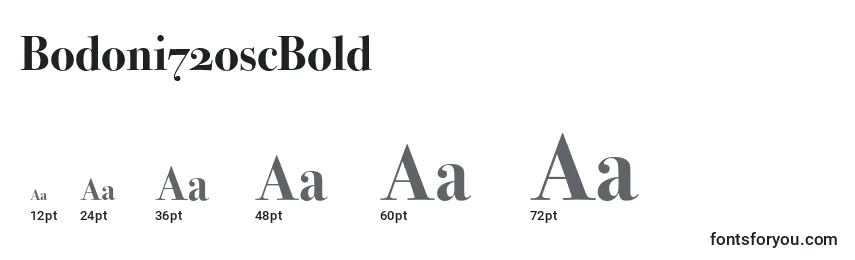 Bodoni72oscBold Font Sizes