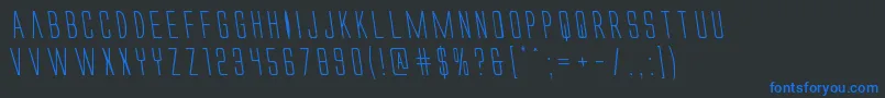 Alienleagueleft Font – Blue Fonts on Black Background