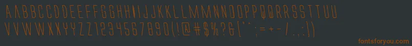 Alienleagueleft Font – Brown Fonts on Black Background