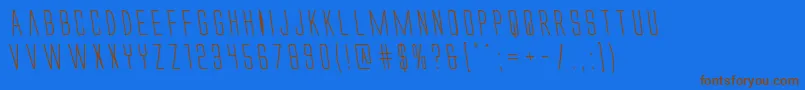 Alienleagueleft Font – Brown Fonts on Blue Background
