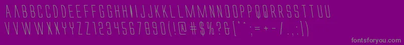 Fonte Alienleagueleft – fontes cinzas em um fundo violeta