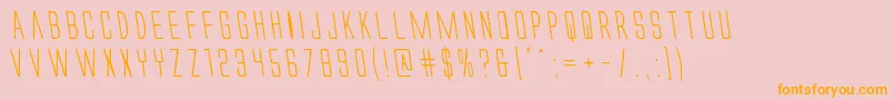 Alienleagueleft Font – Orange Fonts on Pink Background