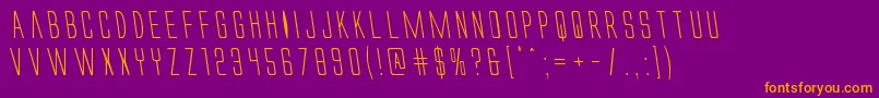 Alienleagueleft Font – Orange Fonts on Purple Background