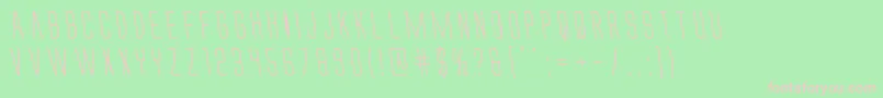 Alienleagueleft Font – Pink Fonts on Green Background