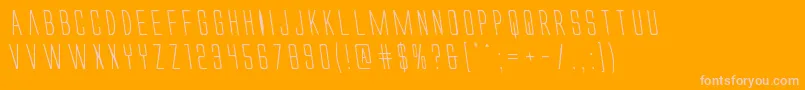 Alienleagueleft Font – Pink Fonts on Orange Background