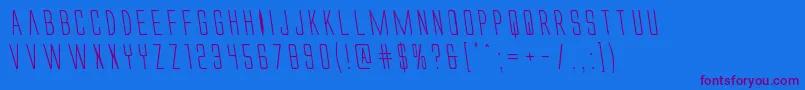 Alienleagueleft Font – Purple Fonts on Blue Background
