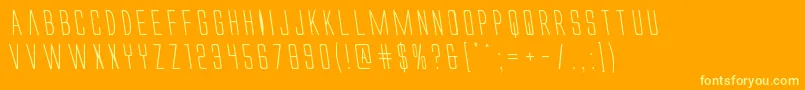 Alienleagueleft Font – Yellow Fonts on Orange Background