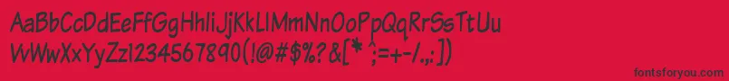 Komtxtt Font – Black Fonts on Red Background