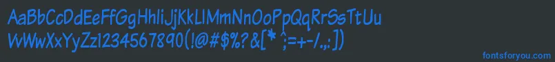 Komtxtt Font – Blue Fonts on Black Background