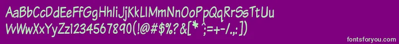 Komtxtt Font – Green Fonts on Purple Background