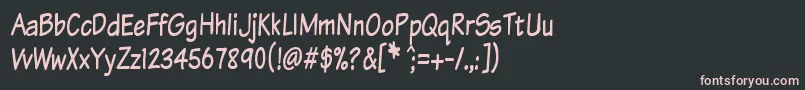 Komtxtt Font – Pink Fonts on Black Background