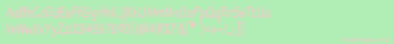 Komtxtt Font – Pink Fonts on Green Background