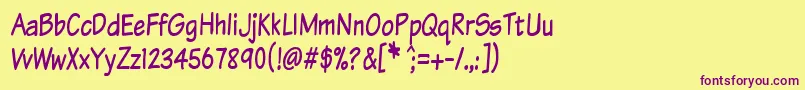 Komtxtt Font – Purple Fonts on Yellow Background