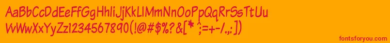 Komtxtt Font – Red Fonts on Orange Background