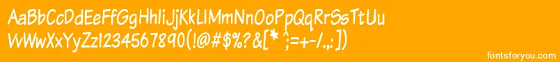 Komtxtt Font – White Fonts on Orange Background