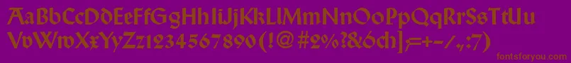 WaldaudbNormal Font – Brown Fonts on Purple Background