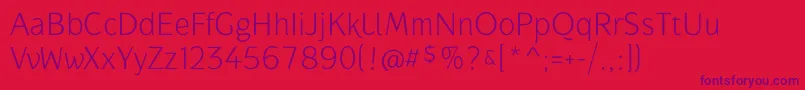 GauntletthinTb Font – Purple Fonts on Red Background