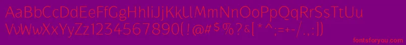 GauntletthinTb Font – Red Fonts on Purple Background