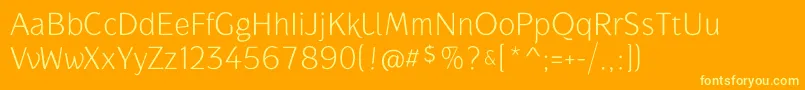 GauntletthinTb Font – Yellow Fonts on Orange Background