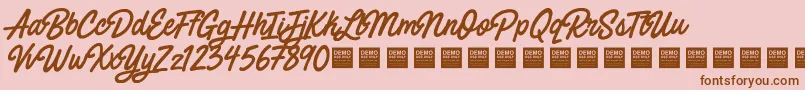 PaintedParadiseDemo Font – Brown Fonts on Pink Background