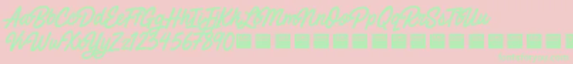 PaintedParadiseDemo Font – Green Fonts on Pink Background